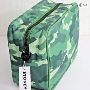 Stoney Clover Lane Large Cosmetic Pouch - Green Camoflauge